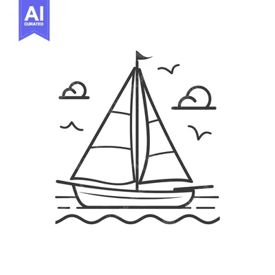 Aset premium populer: Sailboat Sailing Calm Ocean Under Cloudy Sky