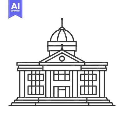 Premium design asset: Classic Building Architectural Design Illustration