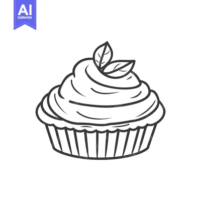 Popular premium asset: A Delicious Cupcake with Swirled Frosting and Leaves