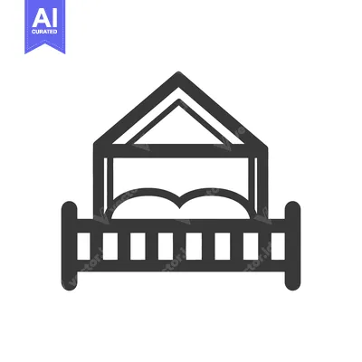 Aset premium populer: Simple Line Drawing of a Canopy Bed