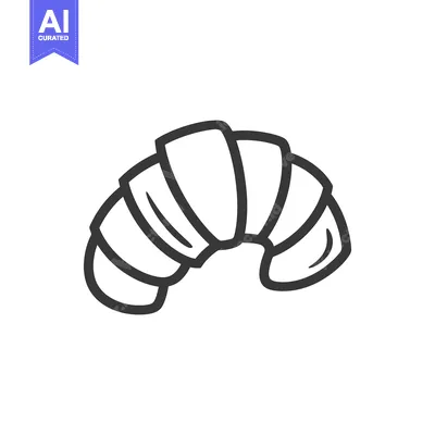Premium design asset: A Simple Line Drawing Of A Croissant