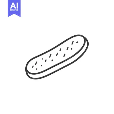 Aset desain premium: Line drawing of a single cucumber slice