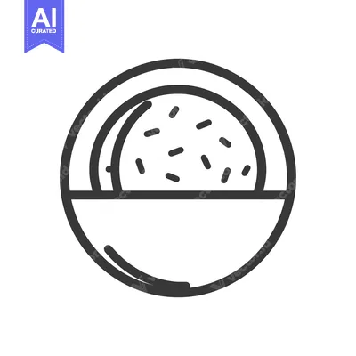 Premium design asset: Sprinkled cookie in a round bowl