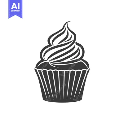 Popular premium asset: A single cupcake with swirled frosting is shown
