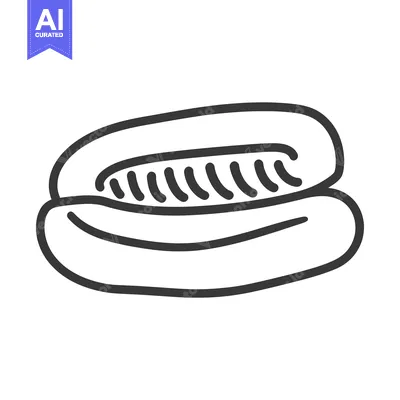 Aset premium populer: Line drawing of a single date fruit
