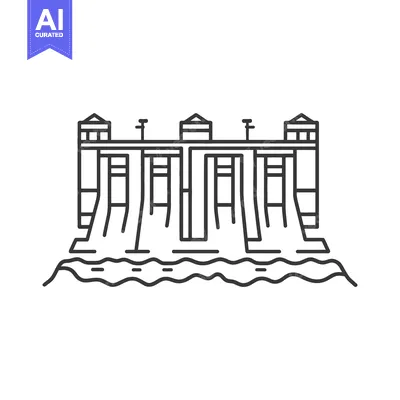 Aset desain premium: Hydroelectric Dam Power Generation Structure Design