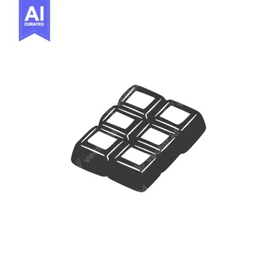 Aset desain premium: A Simple Graphic Depiction Of A Chocolate Bar