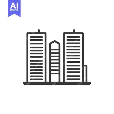 Aset desain premium: Modern Cityscape Three Tall Buildings Design