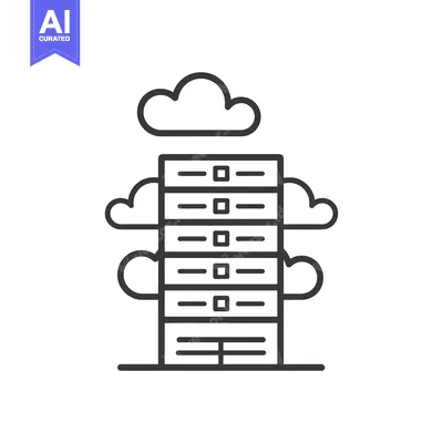 Aset desain premium: Cloud based server rack system architecture design
