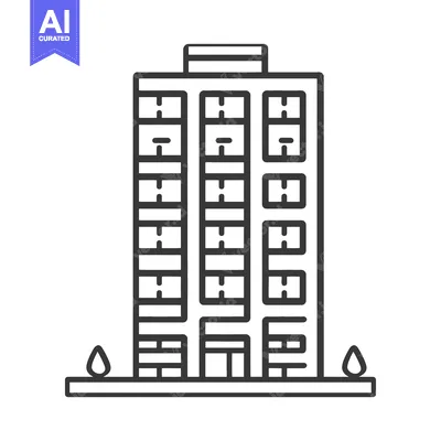 Premium design asset: Modern Apartment Building Cityscape Design Illustration