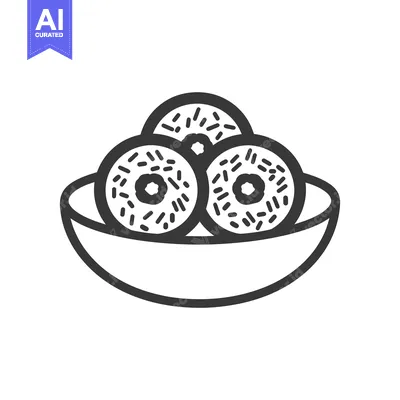 Three Sprinkled Donuts in a Bowl
