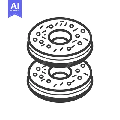 Two Sprinkled Donuts Stacked High Above