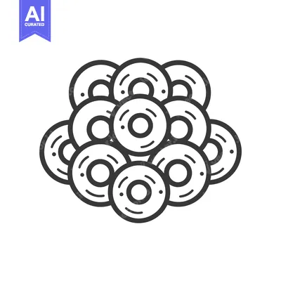 Aset premium populer: Overlapping Circular Design Showing Concentric Circles