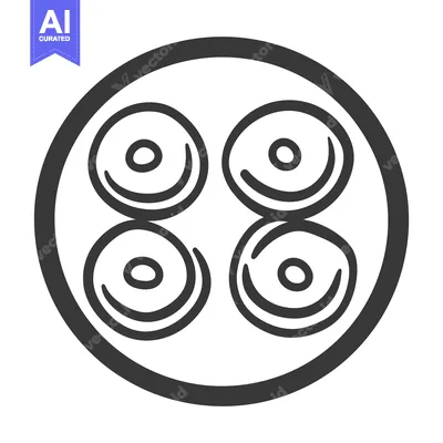 Aset premium populer: Four Circular Objects Within a Larger Circle