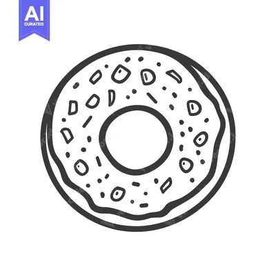 Aset premium populer: A Sprinkled Donut Delightful Sweet Treat