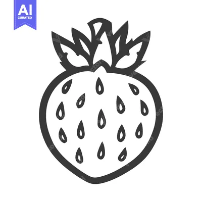Popular premium asset: A simple line drawing of a strawberry