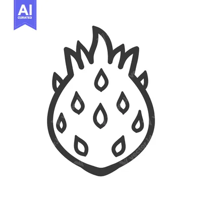 Aset premium populer: Simple Line Drawing Of A Dragon Fruit