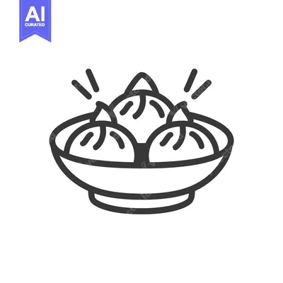 Aset desain premium: Steamed Buns Served in a Bowl of Deliciousness