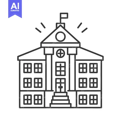 Aset premium populer: A Classic Style Building With A Flag On Top