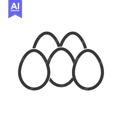 Aset premium populer: Simple Line Drawing of Four Eggs Together