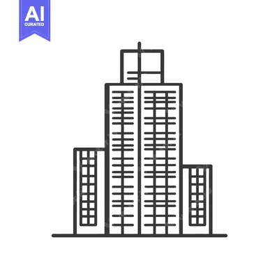 Aset desain premium: Modern City Building Architectural Design Illustration