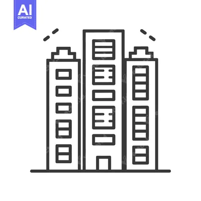 Aset desain premium: Three Modern City Buildings Stand Tall Together