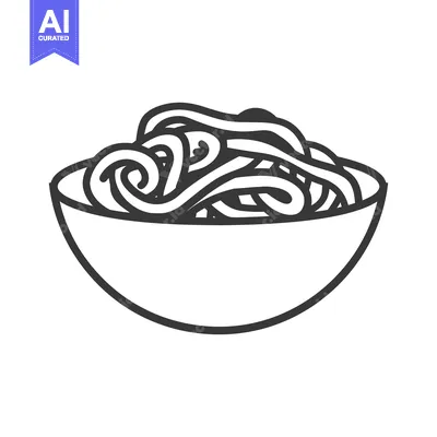 A bowl of noodles a simple food illustration