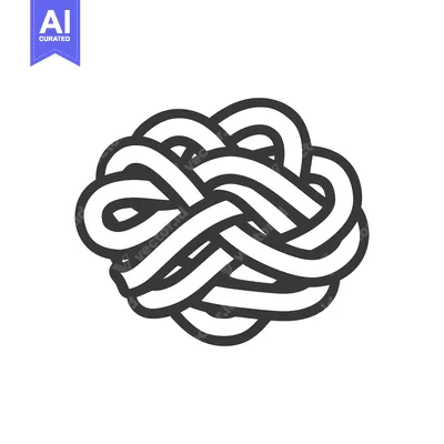 Abstract tangled lines forming a complex knot design