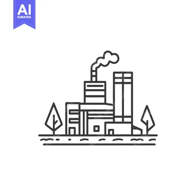 Popular premium asset: Industrial Factory Building with Trees and Smoke