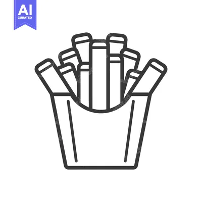 Aset premium populer: French Fries in a Cardboard Container