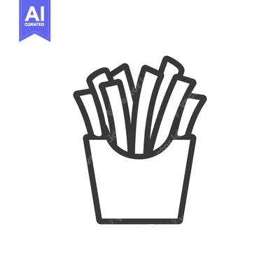 Premium design asset: French Fries in a Cardboard Container