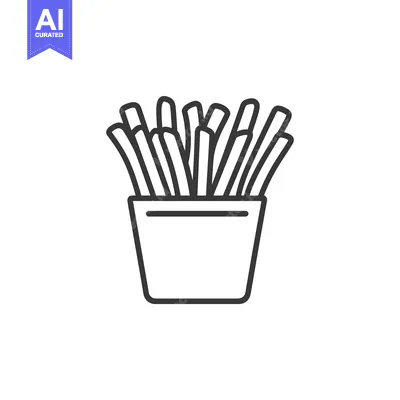 Aset premium populer: French Fries in a Paper Container Icon