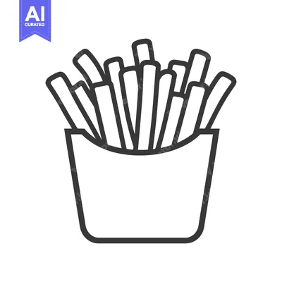 Premium design asset: French Fries in a Cardboard Container