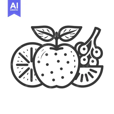Premium design asset: Apple Orange Kiwi and Berries Fresh Fruit Illustration