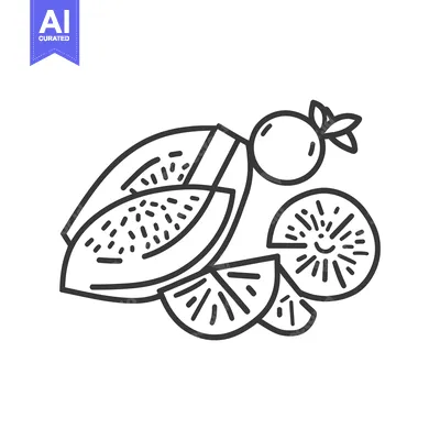Popular premium asset: Sliced papaya melon and cherry fruit illustration