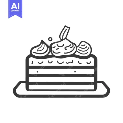 Aset premium populer: Delicious layered cake with creamy frosting and garnish