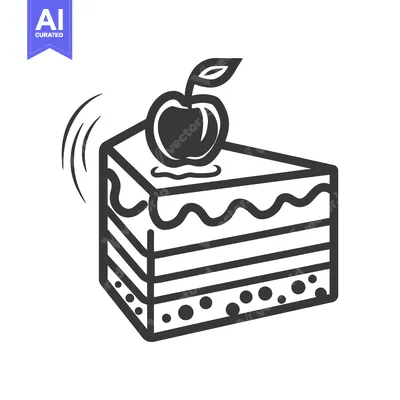 Premium design asset: Delicious layered cake slice with cherry topping