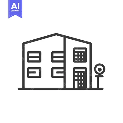 Aset premium populer: Simple Line Drawing Of A Two Story House