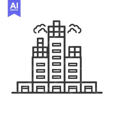 Popular premium asset: Modern City Building Complex With Smoke Stacks