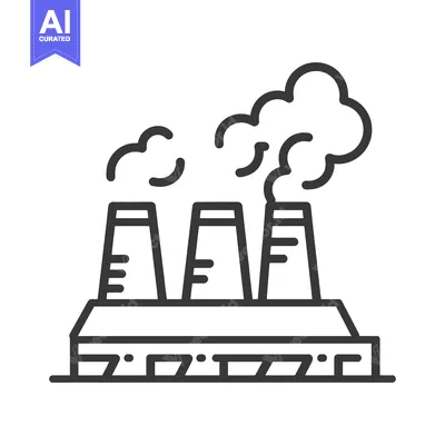 Aset premium populer: Industrial Factory Building Emits Pollution Smoke