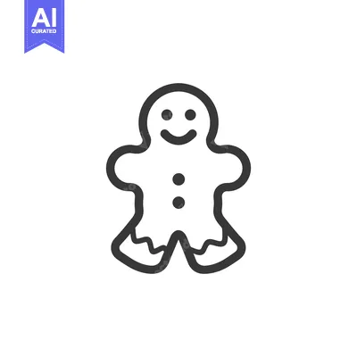 Popular premium asset: Happy Gingerbread Man Cookie Illustration