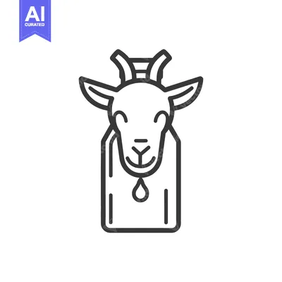 Popular premium asset: Goat Milk Bottle Line Art Illustration Design