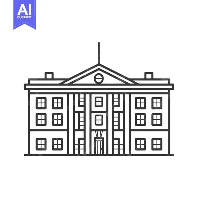 Aset premium populer: Classic Building Architectural Line Drawing Design