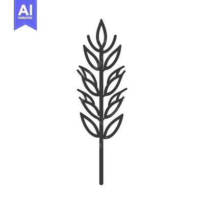 Aset premium populer: Simple Line Drawing Of A Wheat Plant