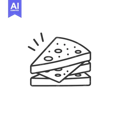 Aset premium populer: Three triangular pieces of cheese are stacked in order