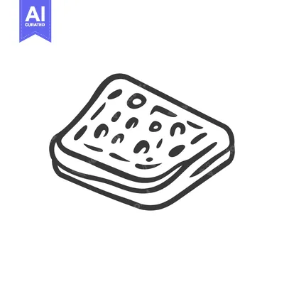 Aset premium populer: A graphic illustration depicts a slice of bread with some details