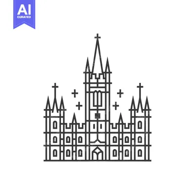 Aset desain premium: A symmetrical black and white minimalist architectural building design