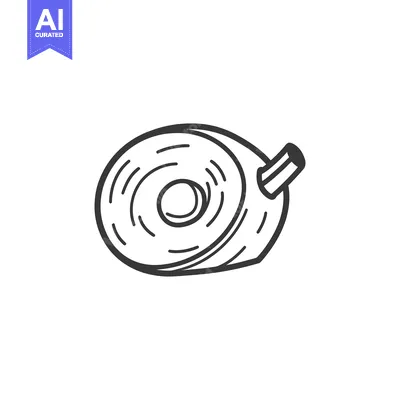 Aset premium populer: A black and white graphic of adhesive tape roll