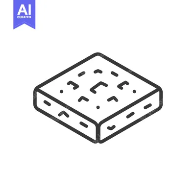 Popular premium asset: Isometric outline of a textured square tile block design