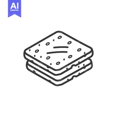 Popular premium asset: Two square crackers stacked together in an illustrative style
